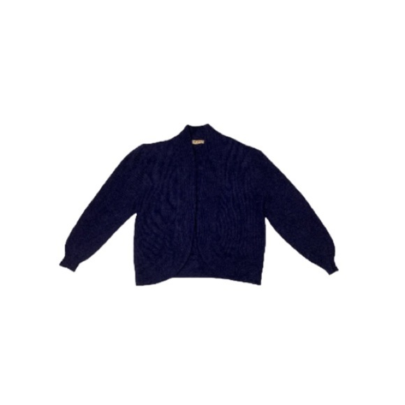 Young Sang Vintage Blue Angora Cardigan - Women’s Size Medium - Picture 1 of 9